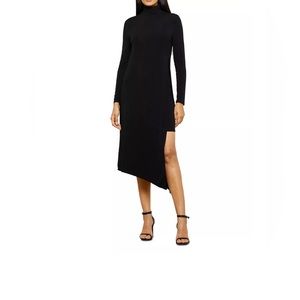 BCBG MAX AZRIA Kabrina Turtleneck asymmetrical dress
